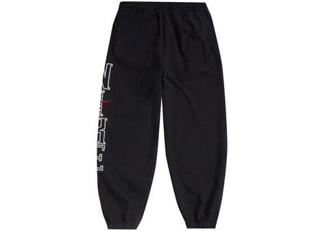 Supreme Nike Sweatpants Black Mens Ss24 Gb