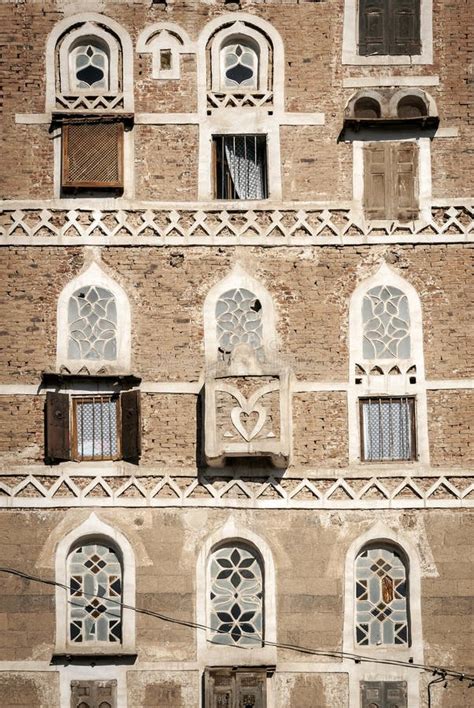 Traditional Architecture Details in Sanaa Old Town Buildings in Yemen Stock Image - Image of ...