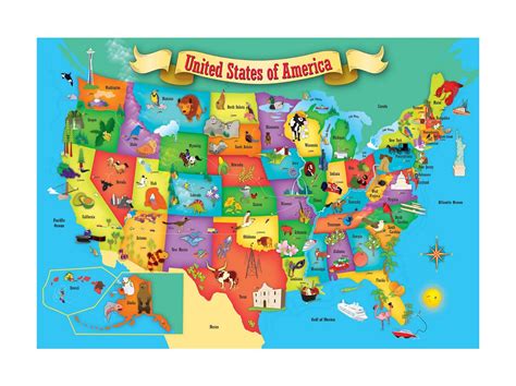 Us States Map For Kids