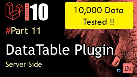 Tutorial Laravel Datatable Server Side Test Data Youtube