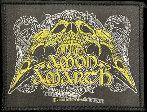 Amon Amarth Raven Skull Official Woven Patch Tshirtslayer Tshirt