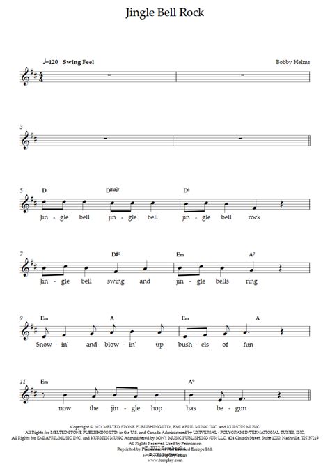 Jingle Bell Rock Pdf Free Sheet Music