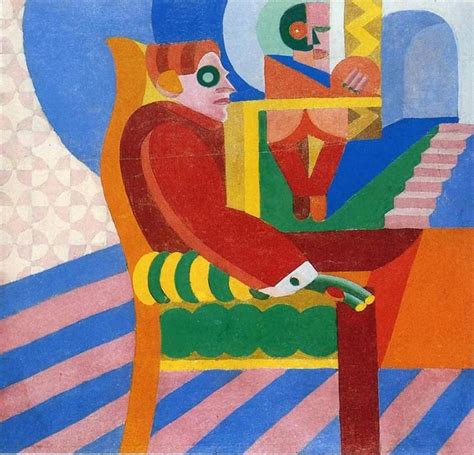 Fortunato Depero Italian Portrait Of Gilbert Clavel