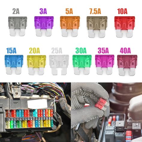 130PCS 2A 40A Replacement Fuses Kit Automotive Standard Medium Auto ...