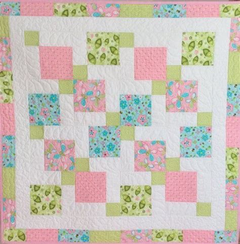 Handmade Baby Quilt Disappearing Nine Patch Etsy Baby Quilts