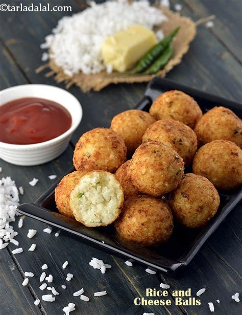 Rice and cheese balls recipe cheesy masala rice balls leftover rice cheese balls indian party ...