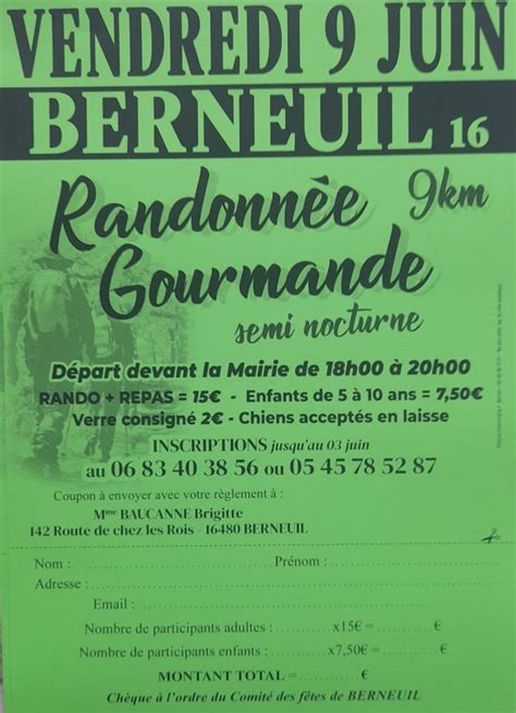 Flyer Randonn E Gourmande Semi Nocturne Le 9 6 2023 Ref 77474