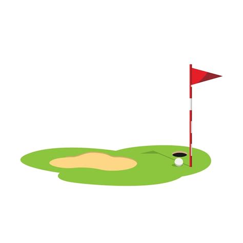 Plantilla De Logotipo De Campo De Golf Vector Premium