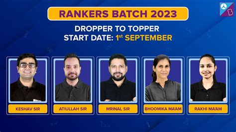 Rankers Droppers Batch 2023 New Series Launch Dropper To Topper