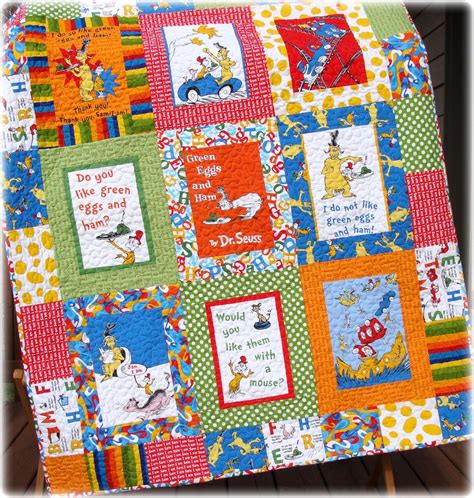 Dr Seuss Baby Quilt Green Eggs And Ham Etsy Australia Arely Linda