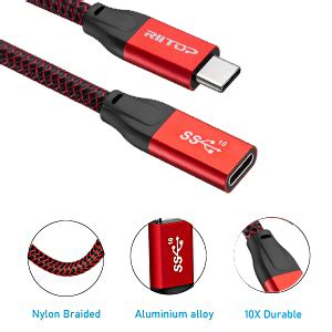 USB C Verlengkabel Kort 0 2 M RIITOP USB 3 1 Type C Verlengsnoer 10