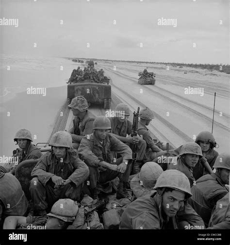 Vietnam War Us Marines Of The 3rd Division Arrive On A South Vietnam