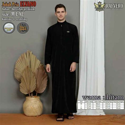 Jual Jubah Gamis Koko Baju Muslim Pria Al Arfan Premium M Hitam Di