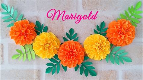 Marigoldhow To Make Paper Flowers Tutorialorigami Diypaper Craft