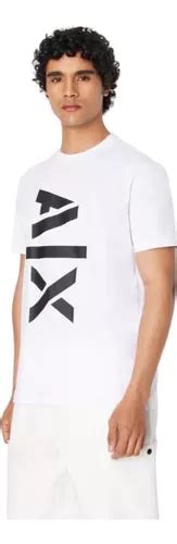 Playera Armani Exchange Original Negro Logo Ax Blanco Casual Env O Gratis