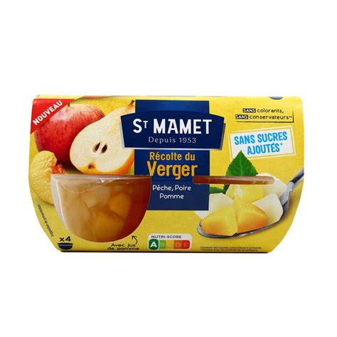 Achat Vente St Mamet Récolte du Verger Sans sucres ajoutés x4 452g