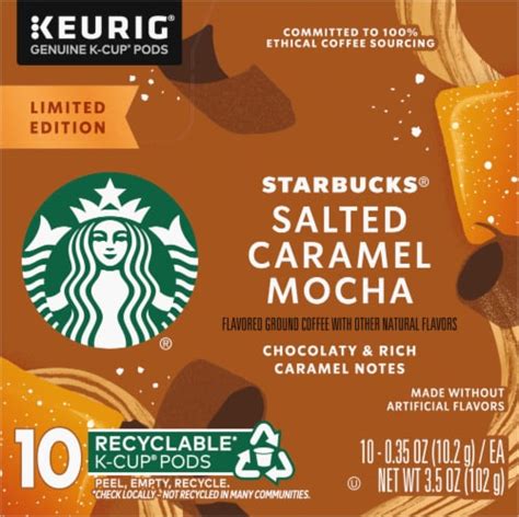 Starbucks Salted Caramel Mocha Flavored K Cup Coffee Pods 10 Ct Kroger