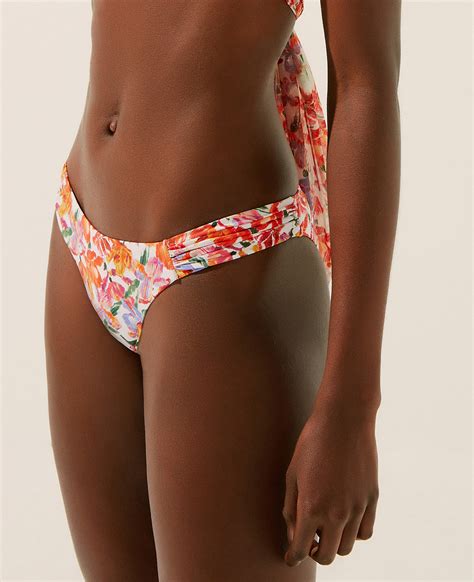 Bikini Bottoms Bottom Media Franzida Floral Ikat Brand Agua De Coco