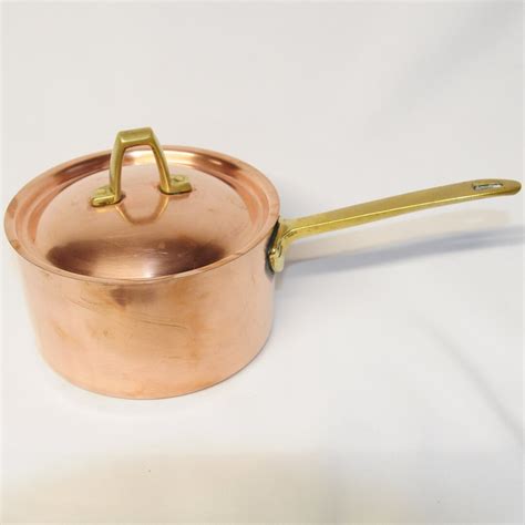 Vintage Copper Revere Ware 1 Quart Pot With Lid Etsy