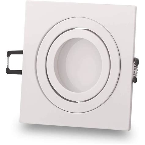 Spot À Encastrer Led Carré Blanc 5 Watts Blanc Neutre 230v Plat 30mm