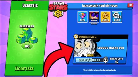 GÜNCELLEME GELDİ ÜCRETSİZ 80 ELMAS VE ÜCRETSİZ KARAKTER GRAY BRAWL