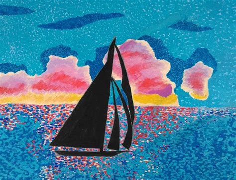 Black Ship Painting by Michael Berend | Saatchi Art