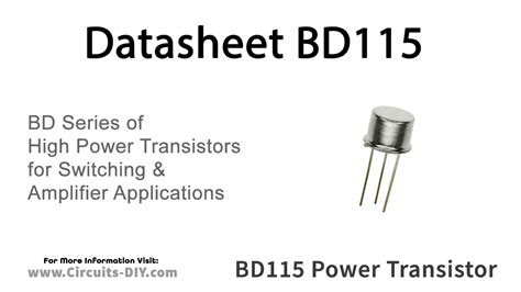 Bd Npn High Voltage Transistor Datasheet