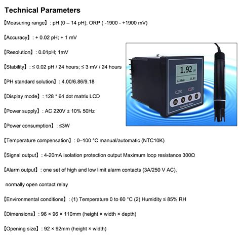 Mesure Controle Contr Leur De Ph Industriel En Ligne D Origine