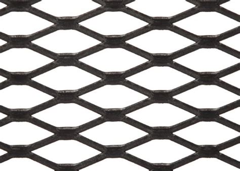 Security Black Expanded Metal Mesh Smooth Faced Aluminum Expanded