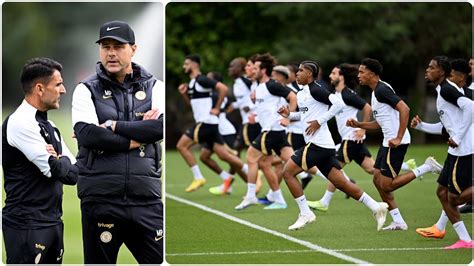 Mauricio Pochettino First Chelsea Training At Cobham Youtube