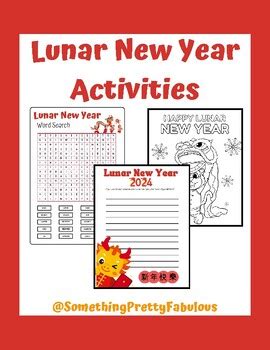 Lunar New Year Activities FREEBIE by Something Pretty Fabulous | TPT