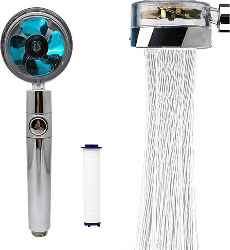 360 Degrees Rotating Handheld Turbocharged Pressure Propeller Shower