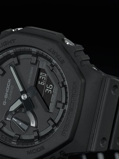 Casio G SHOCK GA 2100 1A1 Carbon Core Octagonal Black Oak 46 OFF