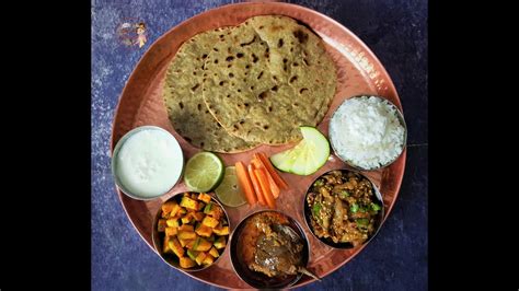 Special Maharashtrian Bhakri Thali Recipes Easy Quick Vegetarian