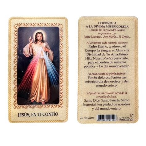 Estampita Divina Misericordia Art Culos Religiosos Ultreya