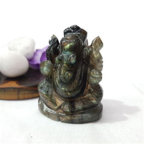 Labradorite Ganesh Ji Natural Labradorite Gemstone Lord Ganesha