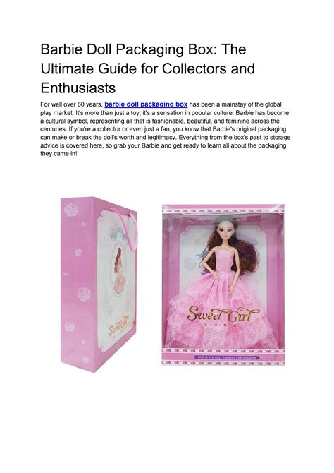 Barbie Doll Packaging Box The Ultimate Guide For Collectors And Enthusiasts By Jennifer John