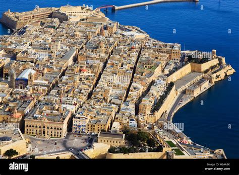 Aerial View Over Floriana Valletta Malta Stock Photo Alamy