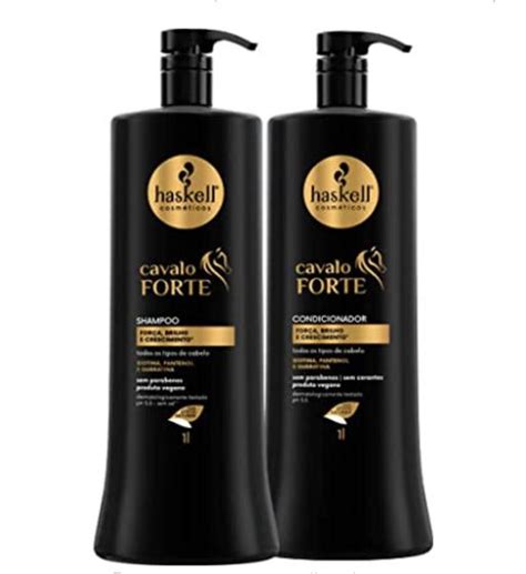 Kit Shampoo E Condicionador Cavalo Forte Haskell 1 Litro Kit Shampoo