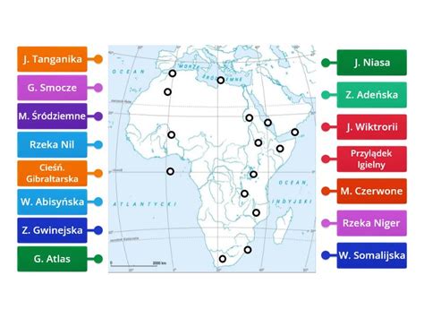 Rzeki I Jeziora Afryki Gegra Labelled Diagram