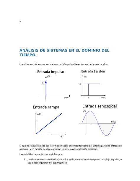 Clase 3 1Análisis de Sistemas en el dominio del tiempo ANÁLISIS DE