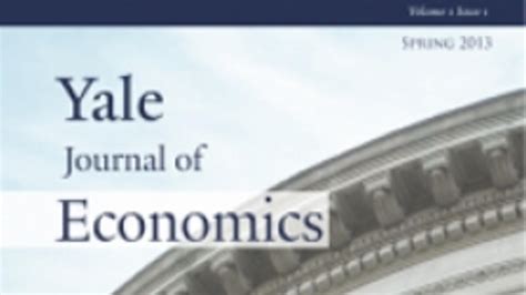 Yale Journal Of Economics Yale Department Of Economics