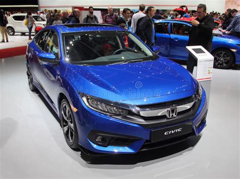 Suiza Ginebra 8 De Marzo De 2018 Honda Civic El 88 O Adentro Foto