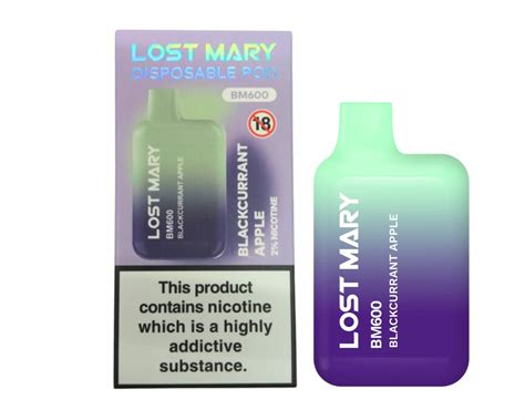 Lost Mary Bm600 Blackcurrant Apple Disposable Pod Kit 20mg Xmania