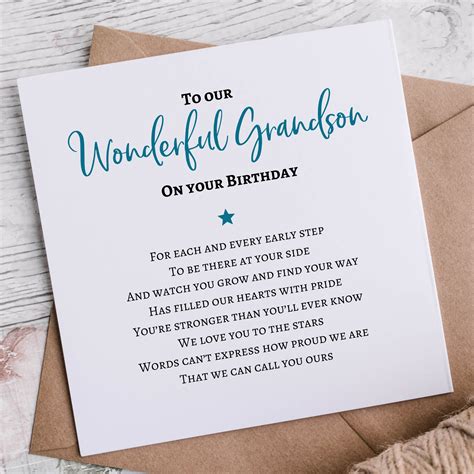 Birthday Card For Our Grandson Personalised Birthday Card Etsy Uk In