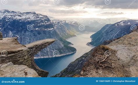 Norway - Trolltunga stock image. Image of scandinavian - 136013689