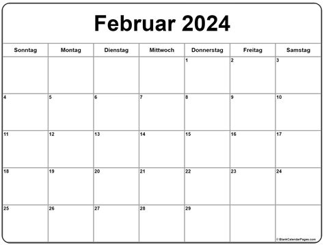 Kalender Ausdrucken Februar 2024 - Hanni Kirsten