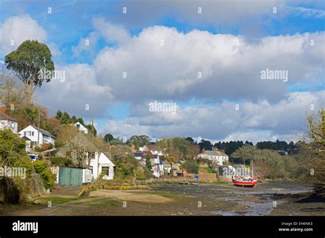 Creek Of Helford River Helford Cornwall England Uk Stock Photo Alamy