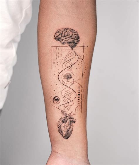 Brain And Heart Tattoo