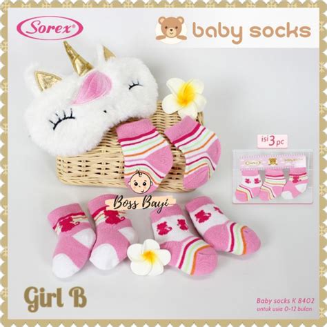 Jual Sorex Kaos Kaki Bayi Baby Socks M In Set Pc Shopee